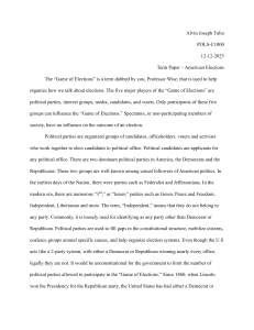 Term Paper: American Elections Framework