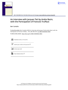 Interview with Jacques Tati by Andre Bazin & Francois Truffaut