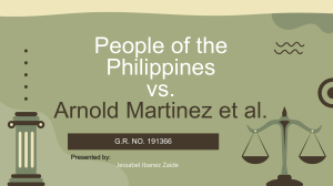 People of the Philippines vs. Arnold Martinez et al. Supreme Court Case