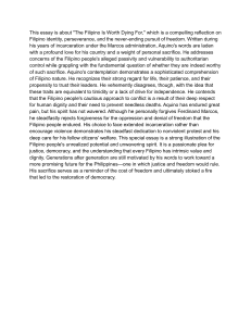 Analysis of 'The Filipino Is Worth Dying For' Essay