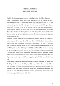 Critical Thinking Practice Test (90 Min)