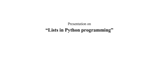 Python Lists Programming Presentation