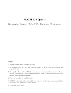 MATH 138 Quiz 3: Calculus Assessment