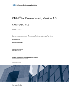 CMMI for Development V1.3 Technical Report