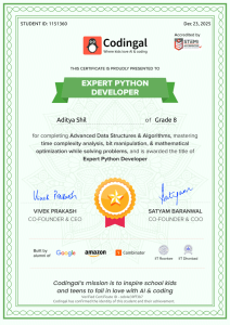 Expert Python Developer Certificate (Grade 8)