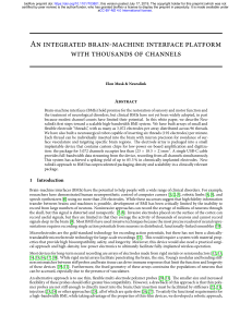 Neuralink's High-Channel Brain-Machine Interface Platform