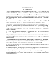 PHYS 2326 Homework #5: Electromagnetism Problems