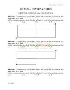Lesson 4: Combinatorics - Routing Problems Exercises