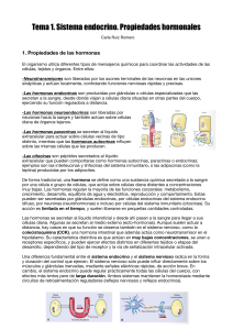 Propiedades hormonales del sistema endocrino