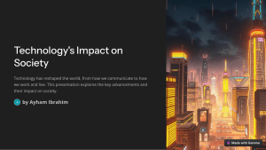 Technology's Impact on Society