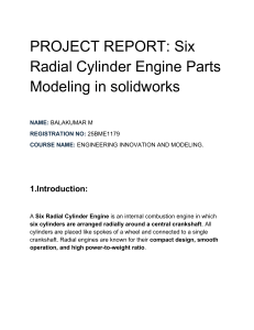 Six Radial Cylinder Engine Parts Modeling in SolidWorks