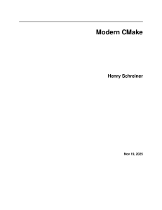 Modern CMake: Build System Guide for Developers