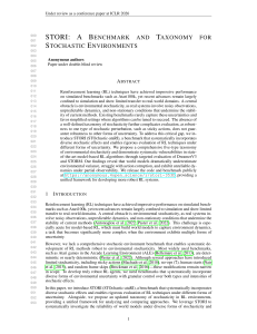 STORI: Benchmark and Taxonomy for Stochastic Environments