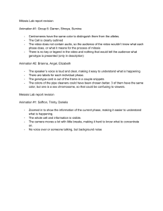 Mitosis & Meiosis Lab Report Revisions