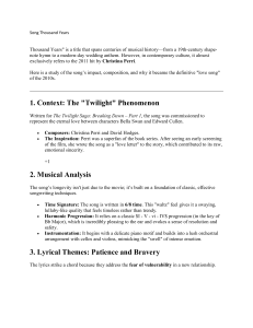 Analysis of Christina Perri's 'A Thousand Years' Song