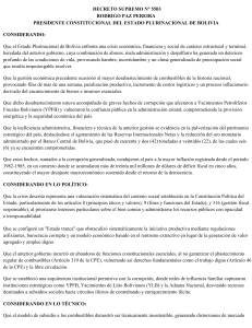 Decreto Supremo 5503: Medidas de Emergencia Econ&oacute;mica en Bolivia