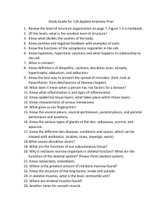 Study Guide for Applied Anatomy Final Exam