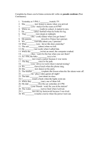 Spanish Past Continuous Exercises Worksheet