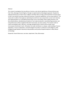 Experimental Archaeology of Ground-Stone Axes in Nigeria