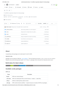 SOFA Conda CI Workflow: Generate Releases for Conda Packages