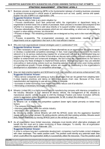 Strategic Management Level-2 Exam Questions & Answers