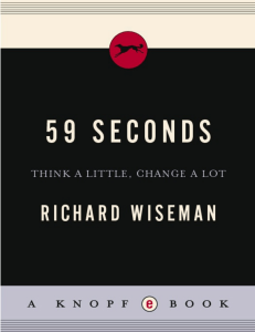 59 Seconds: Think a Little, Change a Lot