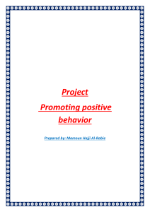 Promoting Positive Behavior Project: Student Behavior Guide