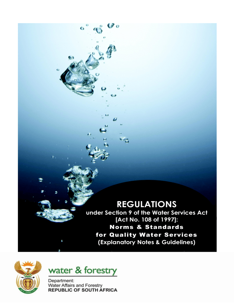 Water Regulations Guide.pdf Water Services Act Regulations: Norms & Standards Guide