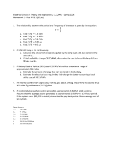 Electrical Circuits I Homework 1: Theory and Applications
