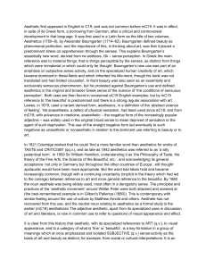 Etymology and History of Aesthetic