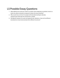 L5 Possible Essay Questions on Anatomy & Physiology