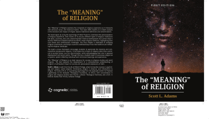 The 'Meaning' of Religion: College Textbook on Religious Studies
