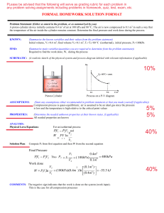 Thermodynamics Homework Solution: Isothermal Compression