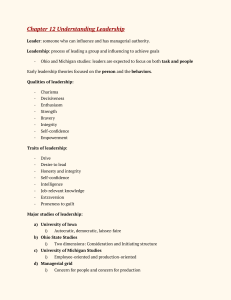 Chapter 12: Understanding Leadership