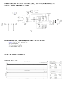 Simulink Speed Control of 3-Phase Induction Motor