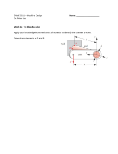 ENME 3511 Machine Design Week 1a In-Class Exercise