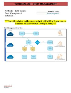 NetSuite Item Management Tutorial 2B - ERP Basics