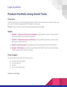 Product Portfolio Using GenAI Tools - Logix Academy Guide