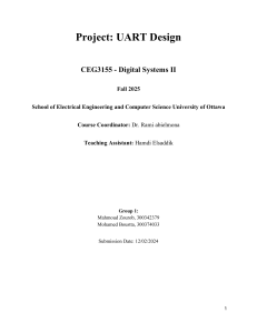 UART Design Project Report: Digital Systems II
