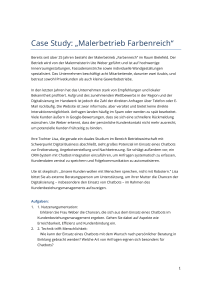 Chatbot Fallstudie: Malerbetrieb Farbenreich