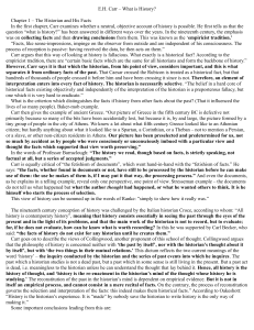 E.H. Carr - What is History? Chapter 1 Analysis