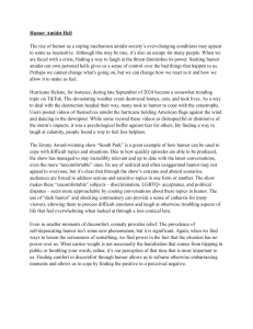 Humor Amidst Hell: Coping with Crisis Through Laughter