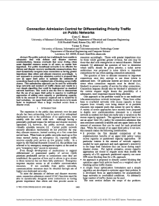 Connection Admission Control for Priority Traffic on Public Networks