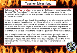 The Floor is LAVA Scientific Method Review Game