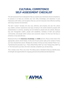 Cultural Competence Self-Assessment Checklist