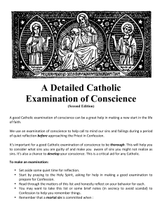 Catholic Examination of Conscience Guide