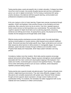 The Importance of Typing Practice in Education