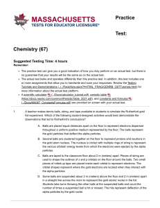 MTEL Chemistry (67) Practice Test