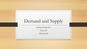 Demand and Supply Lecture Notes Econ 210