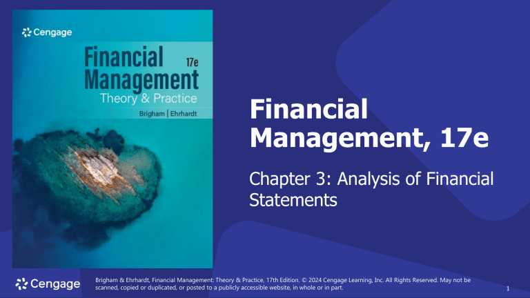 Chapter 3: Analysis of Financial Statements - Financial Management 17e